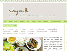 Tablet Screenshot of cookingminette.com